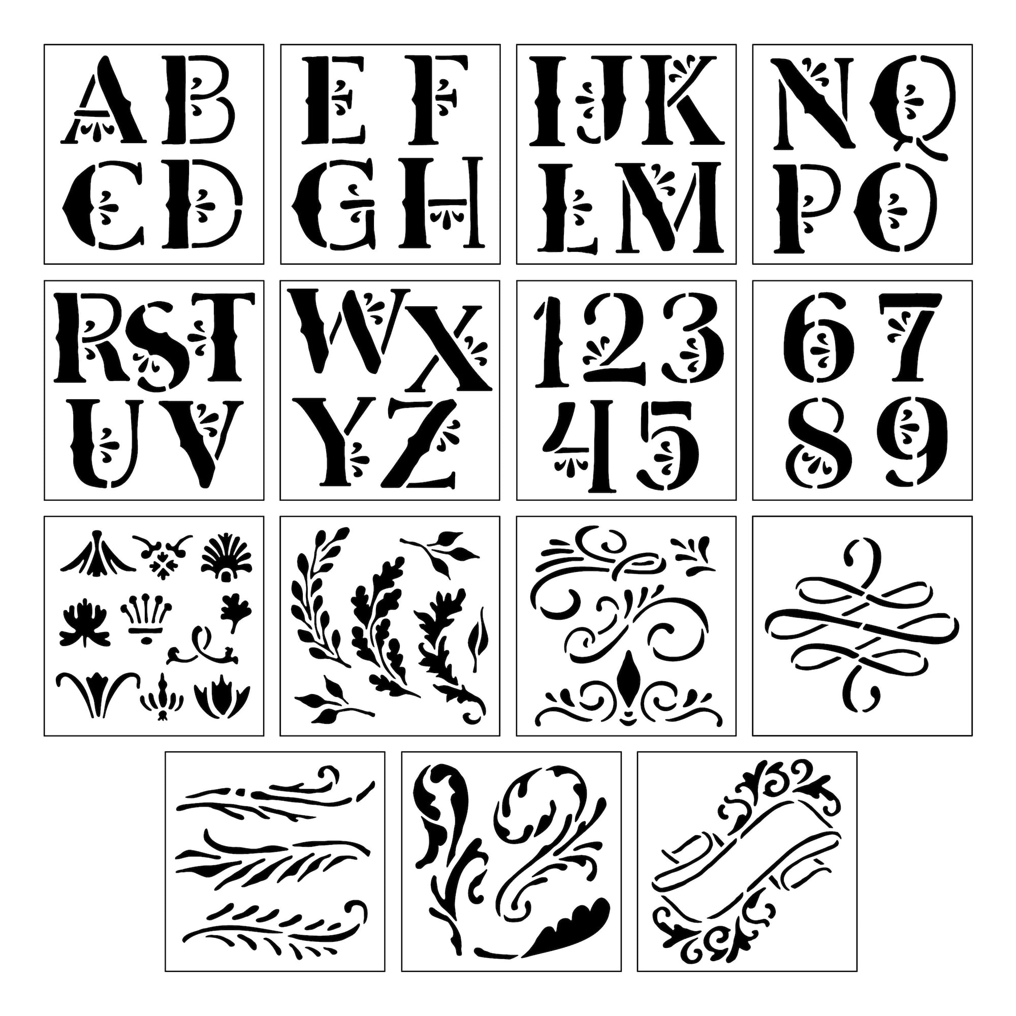 Alphabet Decorative Fonts by Craft Smart®, 12" x 12"